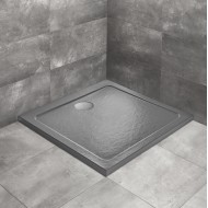 Dušas paliktnis kvadrātveida Radaway DOROS C 90x90cm, antracīts akmens