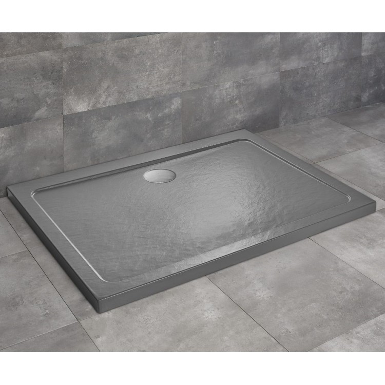 Dušas paliktnis taisnstūra Radaway DOROS D 90x80cm, antracīts akmens