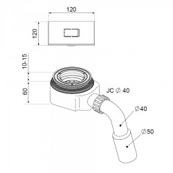 Dušas sifons Radaway D90 R399