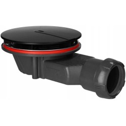 Dušas sifons Radaway D90 R400 Black Slim