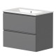 Vannas istabas skapītis ar izlietni Raguvos Baldai COSMOS 61cm, pelēks matēts