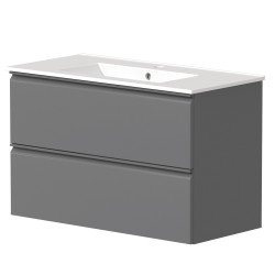 Vannas istabas skapītis ar izlietni Raguvos Baldai COSMOS 81cm, pelēks matēts