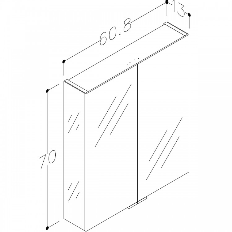 Vannas istabas mēbeļu komplekts RB G-LINE 60cm, grafīts matēts