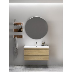 Vannas istabas skapītis ar izlietni RB PURE 101 cm, gaišs ozols