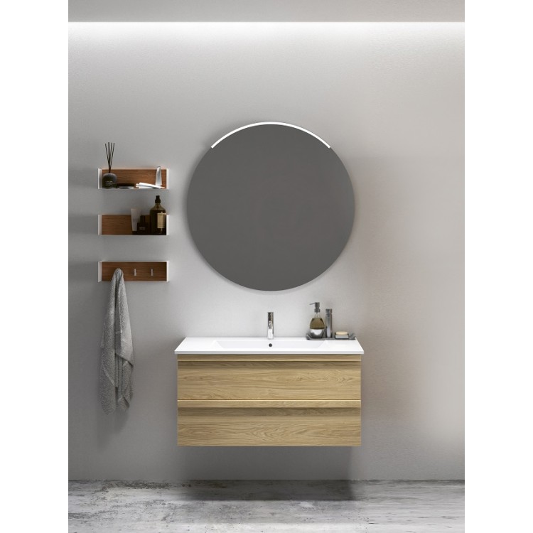 Vannas istabas skapītis ar izlietni RB PURE 101 cm, gaišs ozols