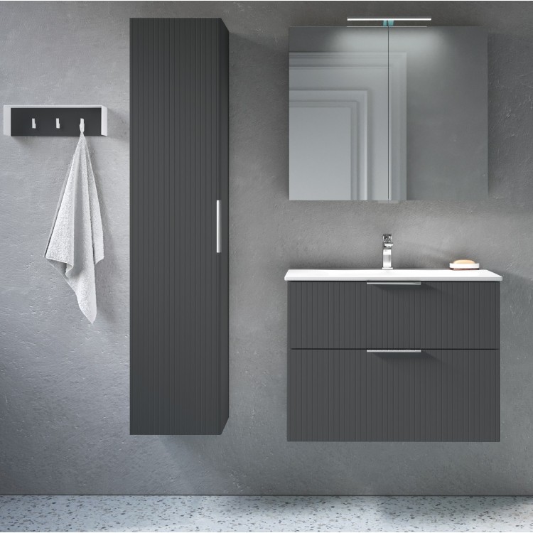 Vannas istabas mēbeļu komplekts RB G-LINE 80cm, grafīts matēts