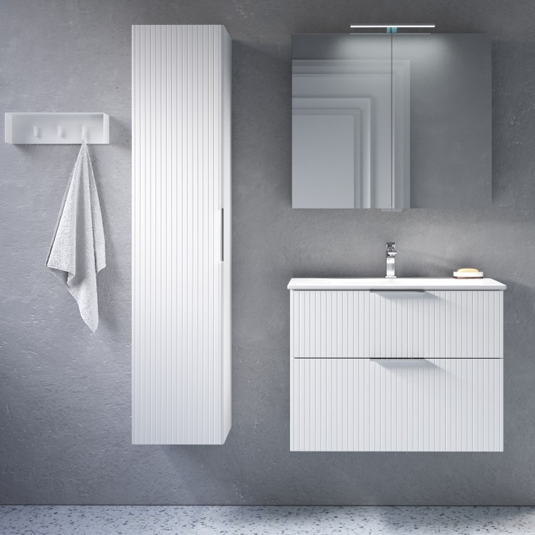 Vannas istabas mēbeļu komplekts RB G-LINE 80cm, balts matēts