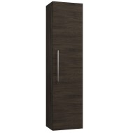 Vannas istabas augstais skapis RB JOY, brūns ozols/hromēti rokturi