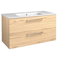 Vannas istabas skapītis ar izlietni Raguvos Baldai JOY 101cm, gaišs ozols