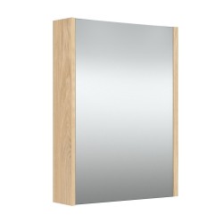 Vannas istabas skapītis ar spoguli Raguvos Baldai 48.2 cm, gaišs ozols