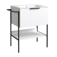 Vannas istabas skapītis ar izlietni RB MONO 61cm, balts matēts