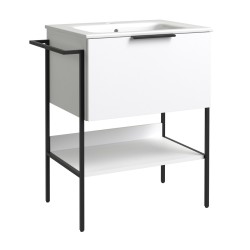 Vannas istabas skapītis ar izlietni RB MONO 61cm, balts matēts