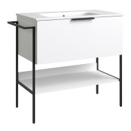 Vannas istabas skapītis ar izlietni RB MONO 81cm, balts matēts