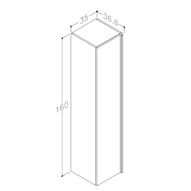 Vannas istabas augstais skapis RB ONLY, gaišs ozols