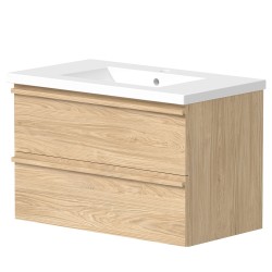 Vannas istabas skapītis ar izlietni RB ONLY 81 cm, gaišs ozols