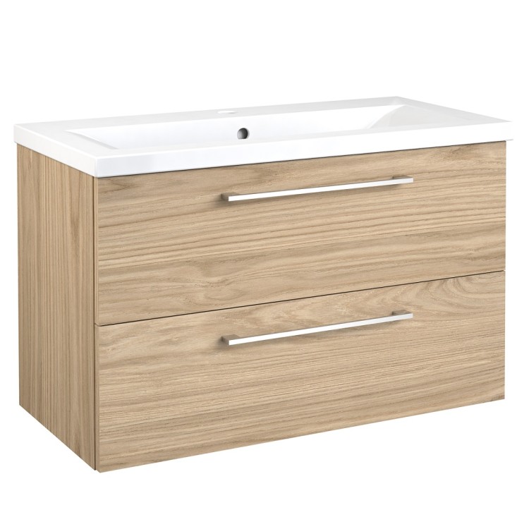 Vannas istabas skapītis ar izlietni RB SCANDIC 80cm, gaišs ozols