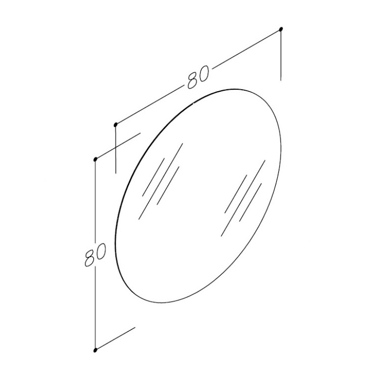 Spogulis RB ECO ROUNDS 80cm, 1020500