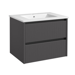 Vannas istabas mēbeļu komplekts RB URBAN 60cm, pelēks/black aluminium