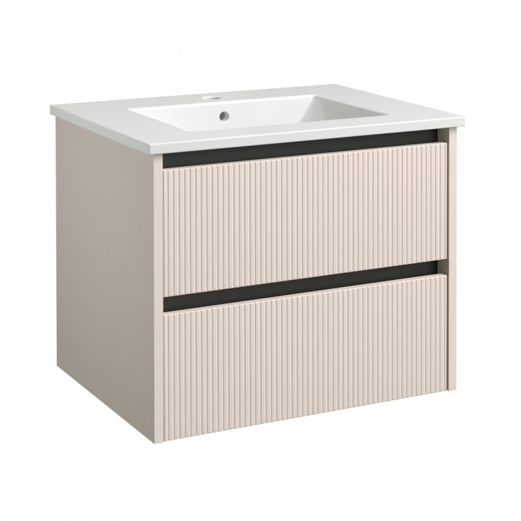 Vannas istabas mēbeļu komplekts RB URBAN 60cm, pelēks kašmirs/black aluminium