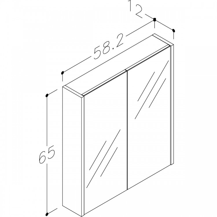Vannas istabas mēbeļu komplekts RB URBAN 60cm, pelēks kašmirs