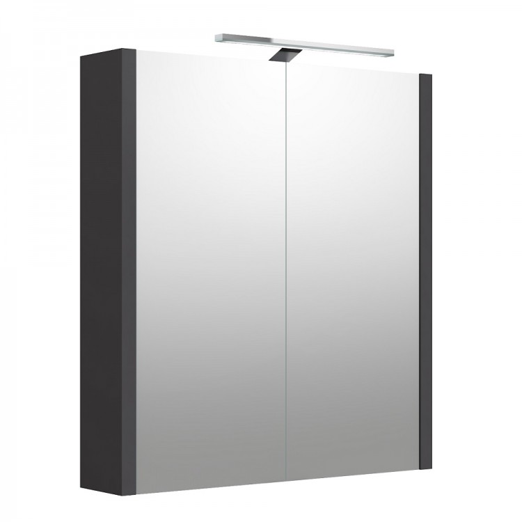 Vannas istabas mēbeļu komplekts RB URBAN 60cm, pelēks/aluminium