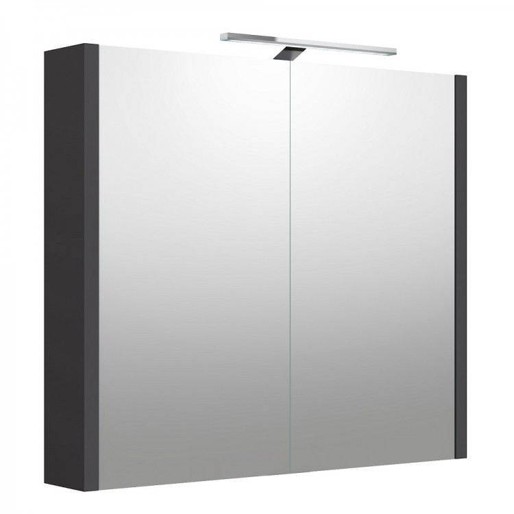 Vannas istabas skapītis ar spoguli un LED apgaismojumu RB URBAN 78 cm, 2002505