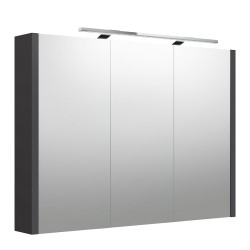 Vannas istabas skapītis ar spoguli un LED apgaismojumu RB URBAN 98 cm, 2002705