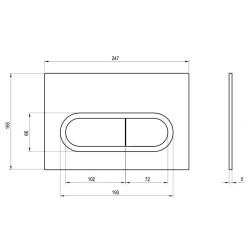 Noskalošanas taustiņš Ravak Chrom, satīns X01454