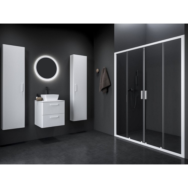 Dušas durvis bīdāmās Ravak Blix II NBLDP4 150cm, balts