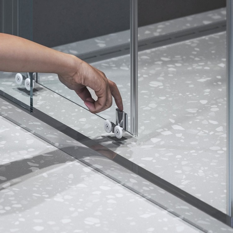 Dušas durvis bīdāmās Ravak Blix II NBLDP4 150cm, balts