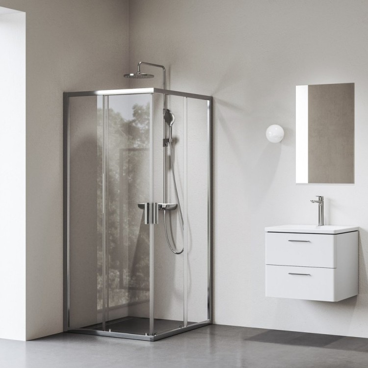 Dušas stūris kvadrātveida RAVAK Blix II NBLRV2K 100x100cm, hroms