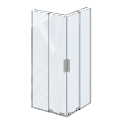 Dušas stūris pusapaļš Komplekts Roll ROVR2-90 90x90cm ar paliktni