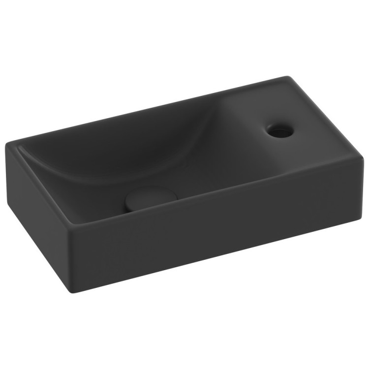 Vannas istabas izlietne RAVAK VEDA W R 40,8x22,2 cm, melna matēta