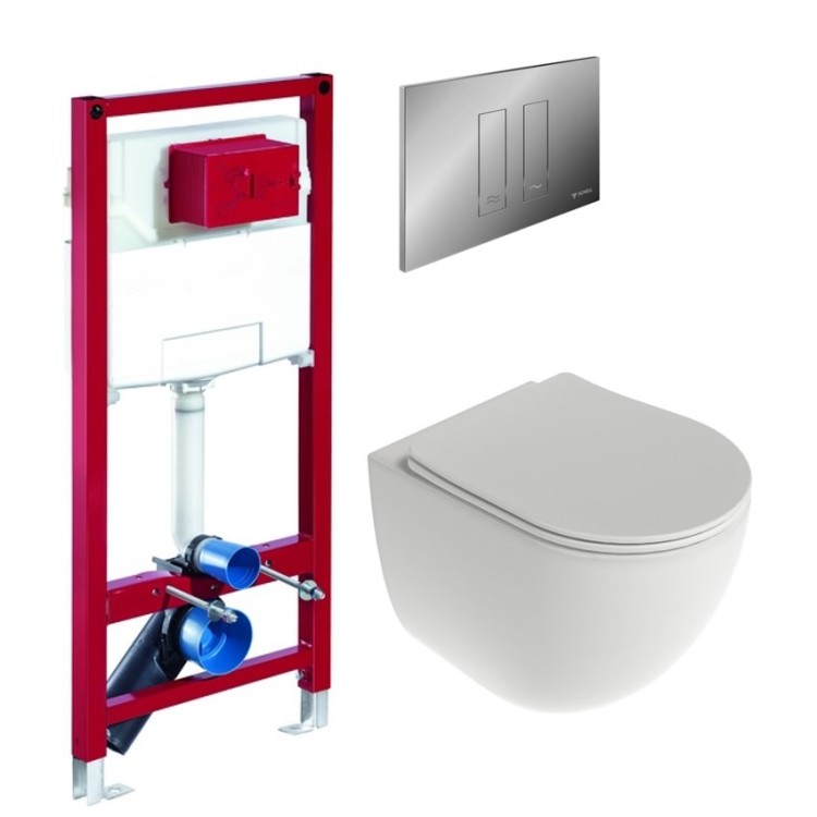 Komplekts Ravak Chrome AquaSpin + Schell rāmis ar hromētu pogu Tower