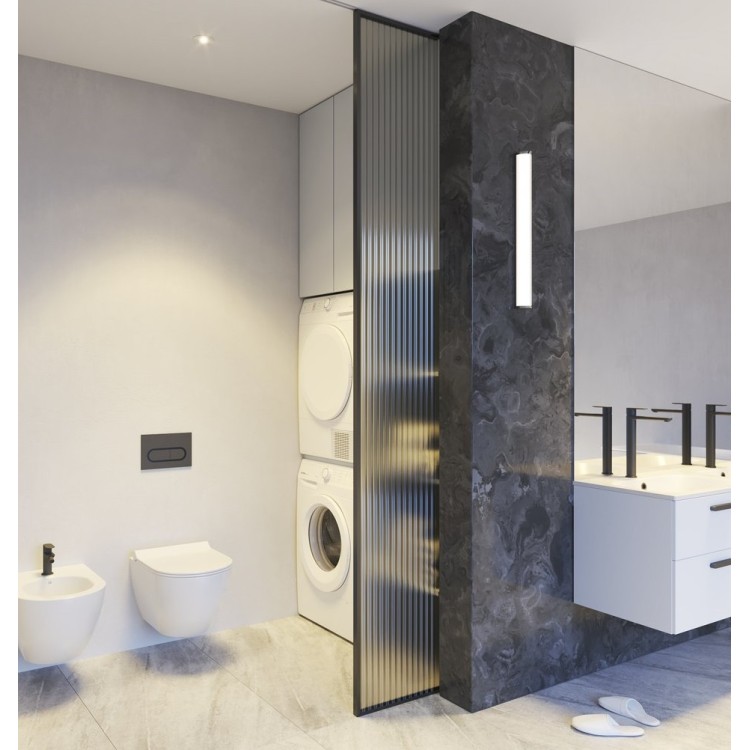 Bidē maisītājs RAVAK Chrome II CR 056.20BL, melns matēts