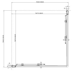 Dušas stūris kvadrātveida Ravak X-Point XP3RV2 80x80cm