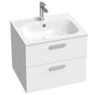 Vannas istabas skapītis izlietnei RAVAK SD 600 Chrome II, balts/hroms