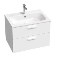 Vannas istabas skapītis izlietnei RAVAK SD 700 Chrome II, balts/balts