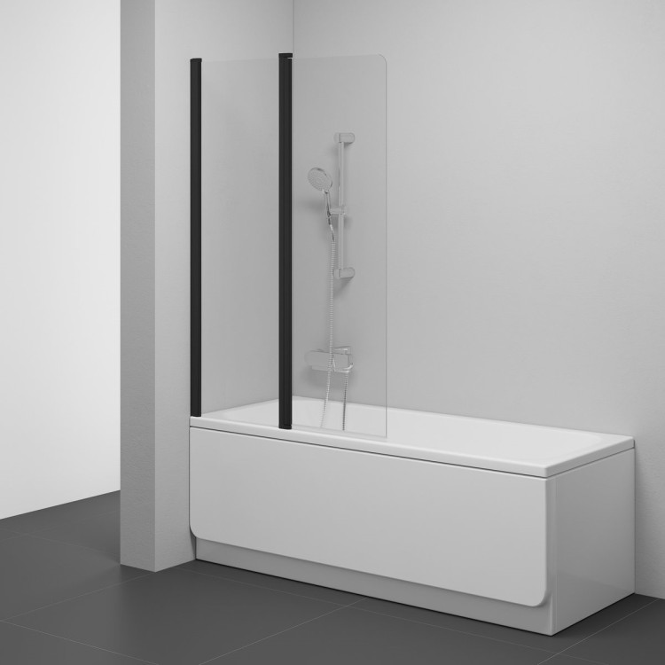 Vannas sieniņa RAVAK Chrome CVS2-100 L, melna