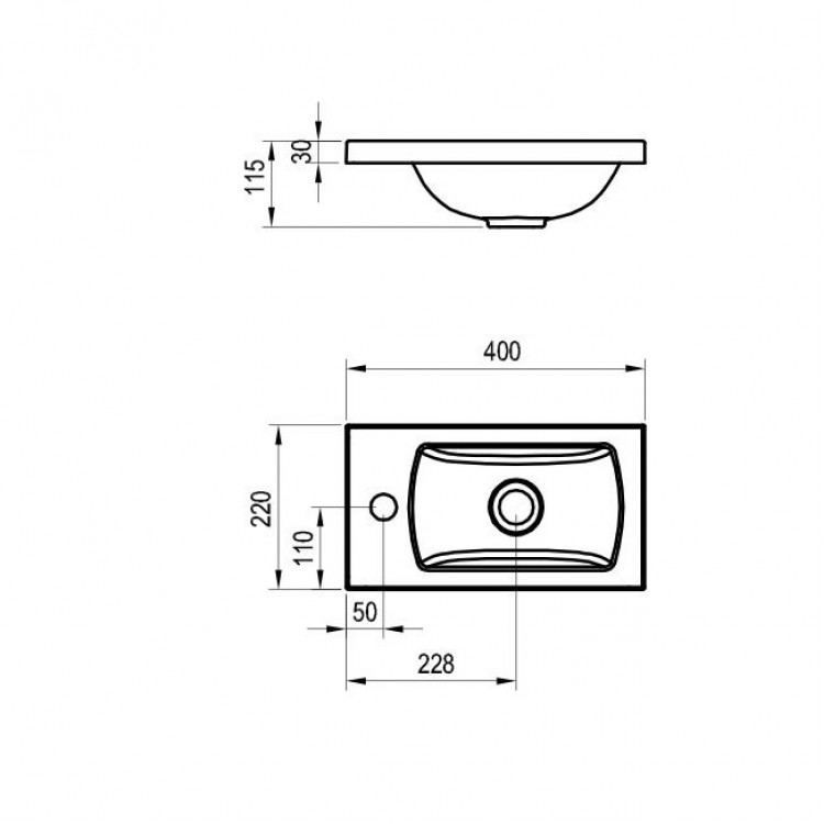 Vannas istabas skapītis izlietnei RAVAK SD Classic II 400 L, balts