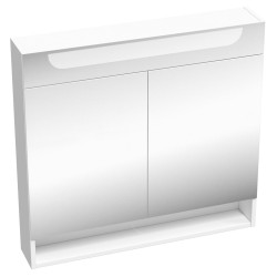 Vannas istabas skapītis ar spoguli un LED apgaismojumu Ravak MC Classic 80 cm, balts