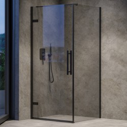 Dušas stūra komplekts kvadrātveida RAVAK COOL COSD1+COPS 80x80 cm, melns