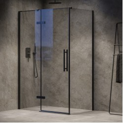 Dušas stūra komplekts kvadrātveida RAVAK COOL COSD2+COPS 100x100 cm, melns