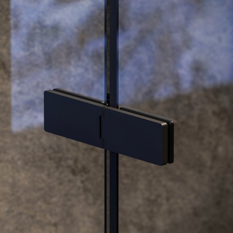 Dušas stūris taisnstūra Ravak Cool COSD2+COPS Black 100x90cm, melns