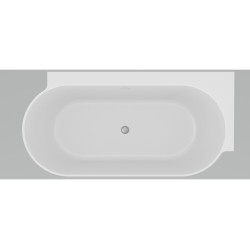 Brīvi stāvoša vanna Ravak FREEDOM Corner II TEC 175x86 R cm, balta, noteces vāks hroms