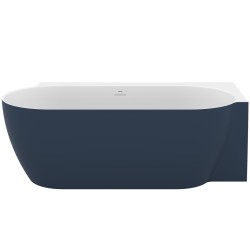 Brīvi stāvoša vanna Ravak FREEDOM Corner II TEC 175x86 R cm, Tumši zils/balts, noteces vāks balts