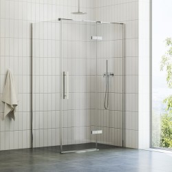 Dušas stūra komplekts kvadrātveida RAVAK Cool COSD2+COPS 100x100 cm ar paliktni