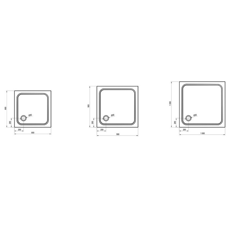 Dušas stūra komplekts kvadrātveida RAVAK Cool COSD2+COPS 100x100 cm ar paliktni