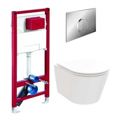 Komplekts Ravak Flow RimOff + Schell CS rāmis ar matēta hroma pogu Circum