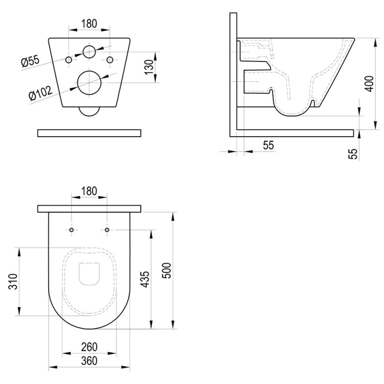 Komplekts Ravak Flow RimOff + Schell rāmis ar matēta hroma pogu Tower